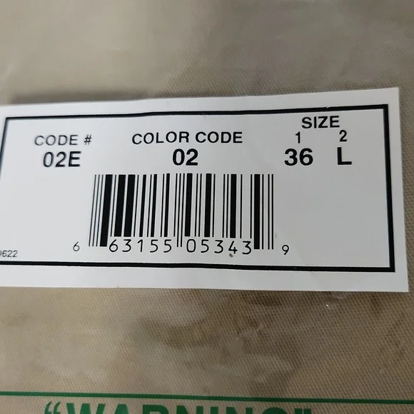 New in pkg Haband mens pants 36L - lightweight khaki - Picture 3 of 7